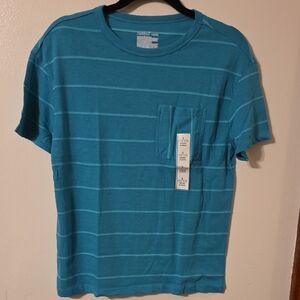 Cat & Jack Teal Striped Kids Tee